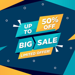 Big Sale limited offer sale banner with editable text effect