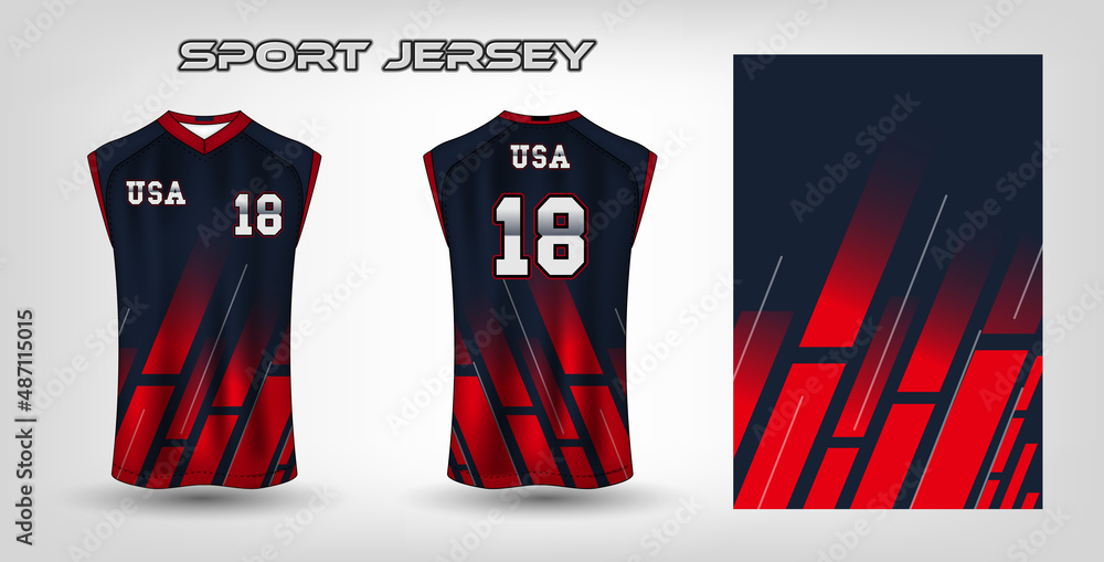 Poster Sport jersey design fabric textile for sublimation