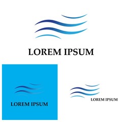 water wave logo design template