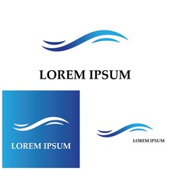 water wave logo design template