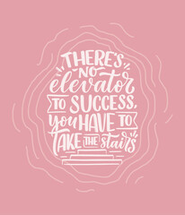 Hand drawn lettering quote in modern calligraphy style about business motivation. Inspiration slogan for print and poster design. Vector