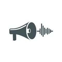 simple icon of megaphone, vector art.