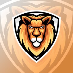 vector graphics illustration of a lion in monoline style. perfect for shop or product logo