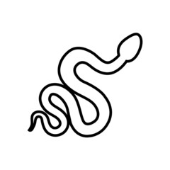 Snake line icon, vector outline logo isolated on white background