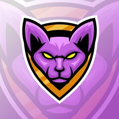 vector graphics illustration of a sphinx in monoline style. perfect for shop or product logo