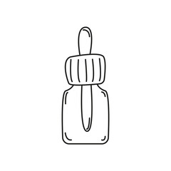 Black and white medical doodle element_03