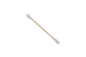 Cotton swabs isolated on white background.
Cotton Swab on Wood Stick.