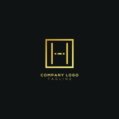 Abstract premium linear letter H logo icon design modern minimal style illustration.