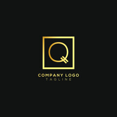 Abstract premium linear letter Q logo icon design modern minimal style illustration.