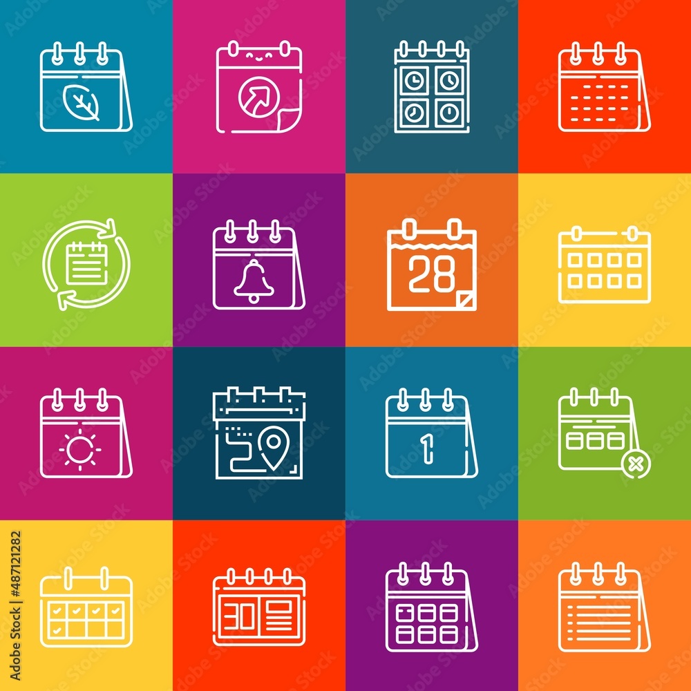 Aufkleber modern thin line icons set of january elements. premium quality outline symbol collection. simple mo