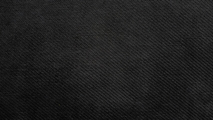 cotton black fabric texture background with copy space