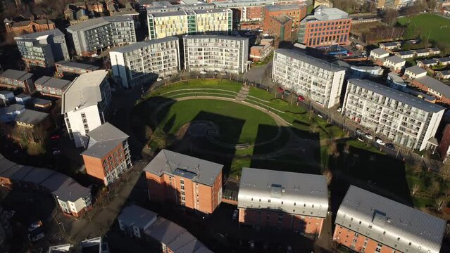 Generic view of a housing apartment complex in Birmingham UK