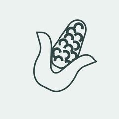  Corn vector icon illustration sign