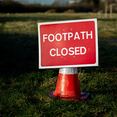 Footpath Closed sign