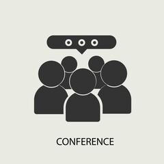 Conference vector icon illustration sign