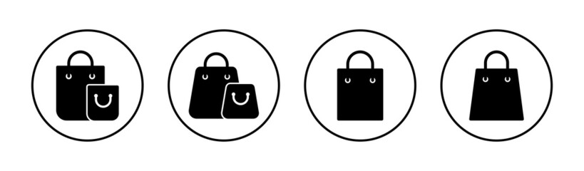 Shopping bag icons set. shopping sign and symbol