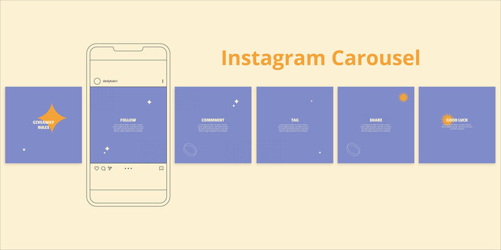 Social media strategy carousel post Premium Vector