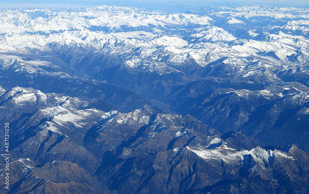 Sticker alpes...vue aérienne