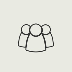 Obraz premium Team vector icon illustration sign