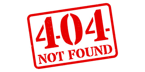 ‘404 Not Found’ Red Rubber Stamp