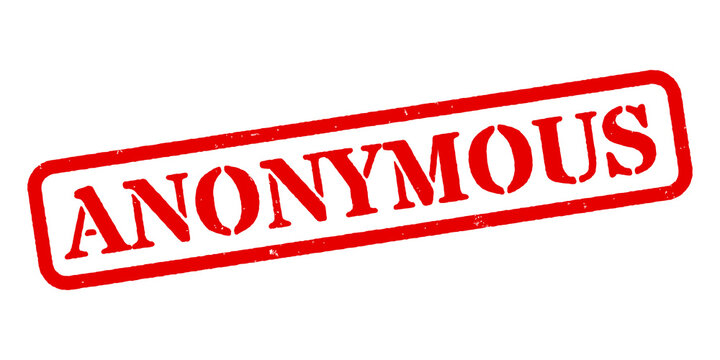 &lsquo;Anonymous&rsquo; Red Rubber Stamp