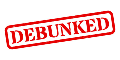 ‘Debunked’ Red Rubber Stamp