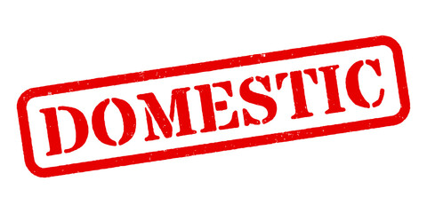 ‘Domestic’ Red Rubber Stamp