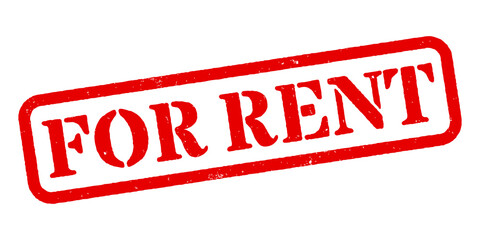 ‘For Rent’ Red Rubber Stamp