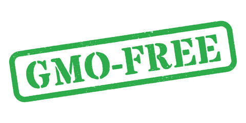‘GMO-Free’ Green Rubber Stamp
