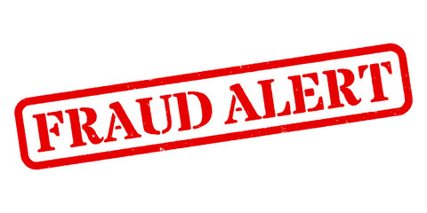 ‘Fraud Alert’ Red Rubber Stamp