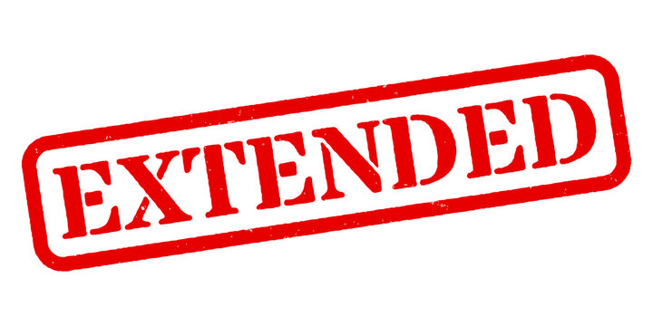 ‘Extended’ Red Rubber Stamp