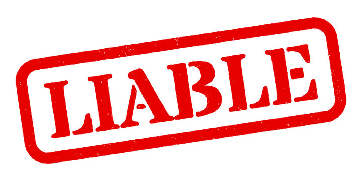 ‘Liable’ Red Rubber Stamp
