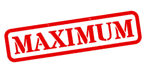 ‘Maximum’ Red Rubber Stamp
