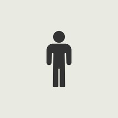 Man standing vector icon illustration sign