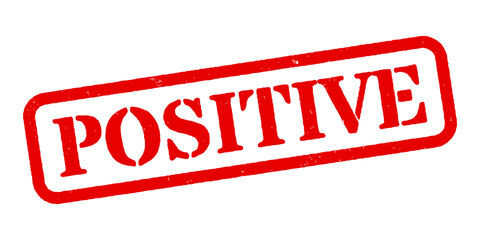 ‘Positive’ Red Rubber Stamp