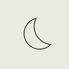 Moon vector icon illustration sign