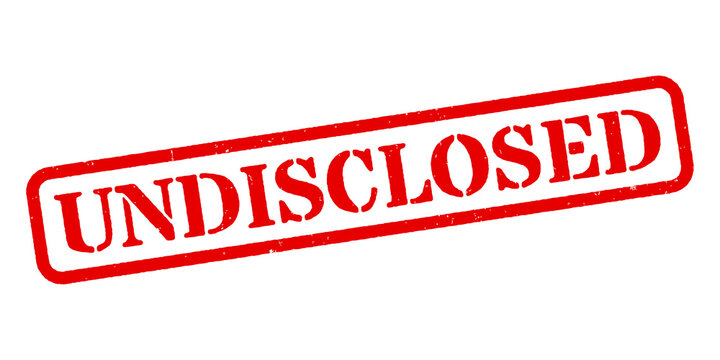 ‘Undisclosed’ Red Rubber Stamp