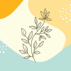 Hand drawn abstract floral background