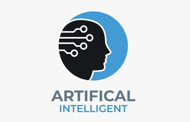 Artificial intelligence vector icon isolated on white background for graphic and web design.