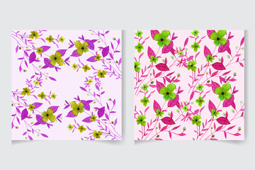 Seamless summer pattern with watercolor flowers handmade. Floral pattern for wallpaper or fabric. The Watercolor pattern for dresses, textile, greeting cards, wedding invitations, texture, packaging.