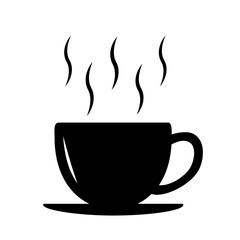 コーヒーカップのイラスト。
ビジネスシーンの休憩アイコン。