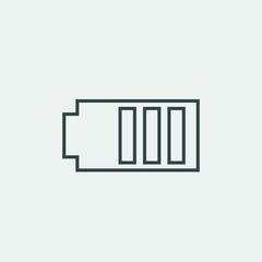 Battery life vector icon illustration sign