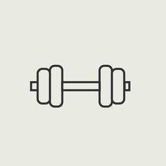 Dumbbell vector icon illustration sign