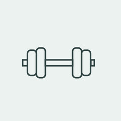 Dumbbell vector icon illustration sign