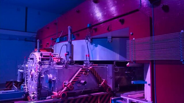 Equipment at the center of the Large Hadron Collider