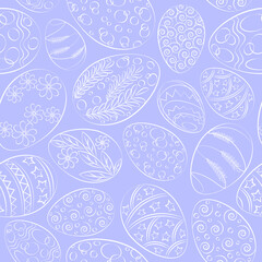 Endless Easter background. Painted eggs