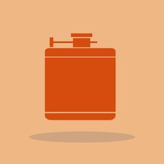 Hip flask vector icon illustration sign