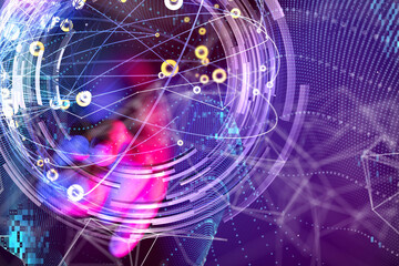 conference Digital Network and data concept 3d