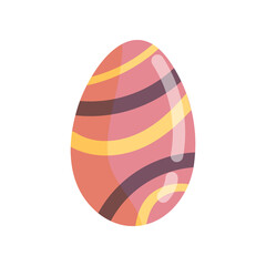 Easter red egg isolated on white hand drawing