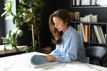 stylish young woman in the office